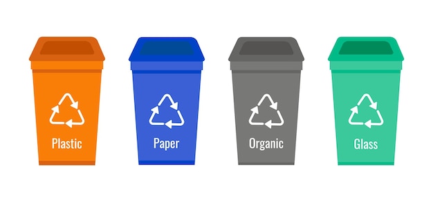 waste sorting bins