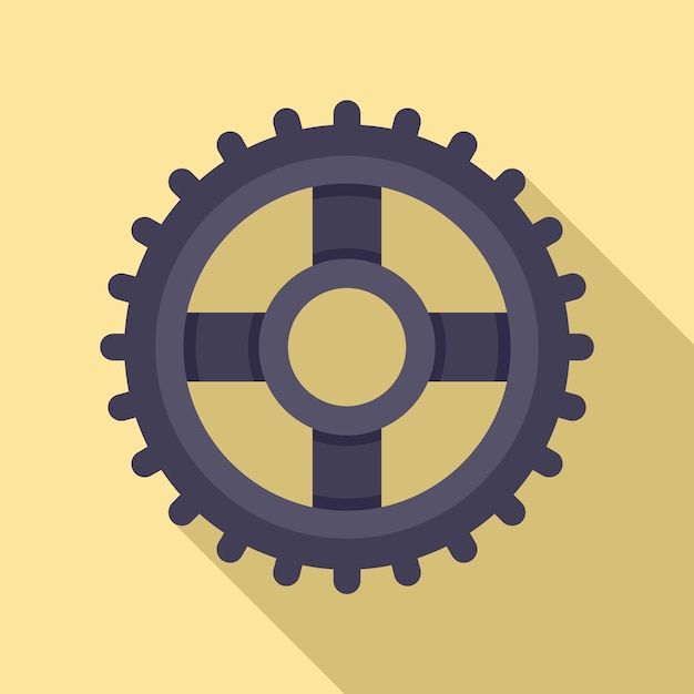 Watch repair wheel icon Flat illustration of watch repair wheel vector icon for web design