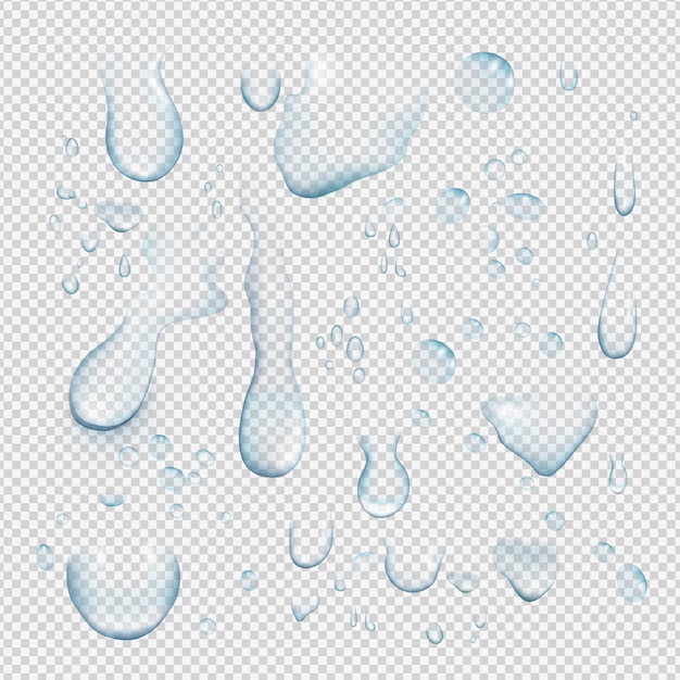 Water drops realistic