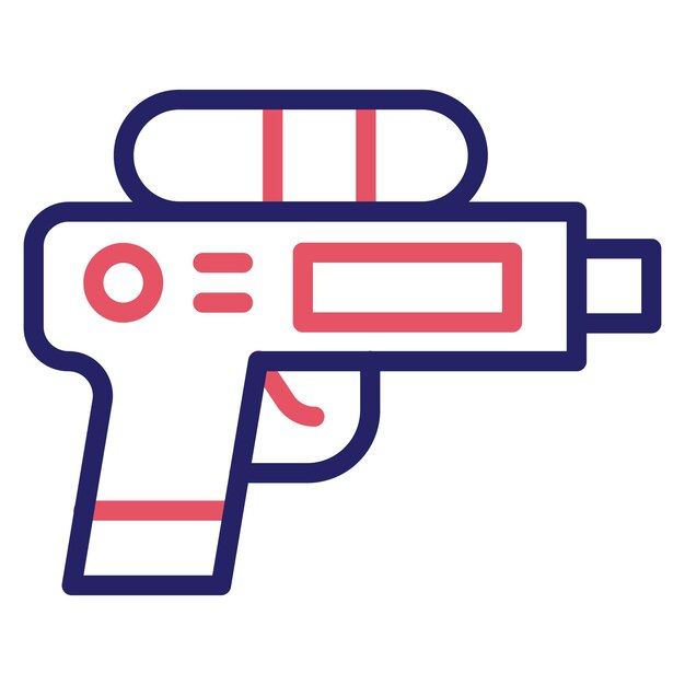 Water Gun vector icon illustration of Summer iconset