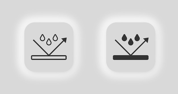 Water resistant icon Waterproof illustration symbol anti moisture vector