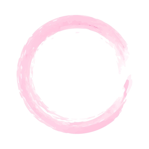 watercolor frame brush vector with circle or circular shape and abstract style