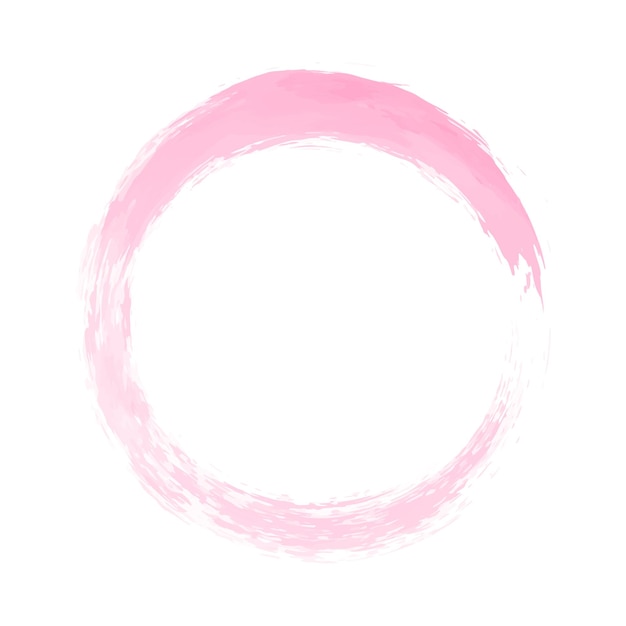 watercolor frame brush vector with circle or circular shape and abstract style