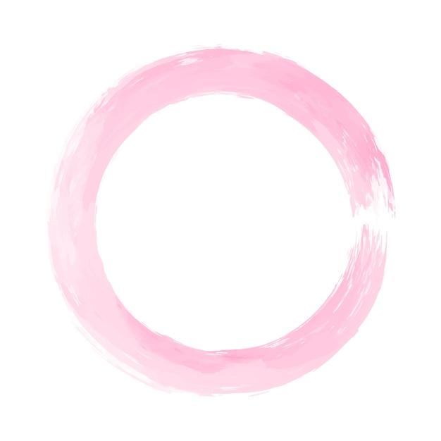 watercolor frame brush vector with circle or circular shape and abstract style
