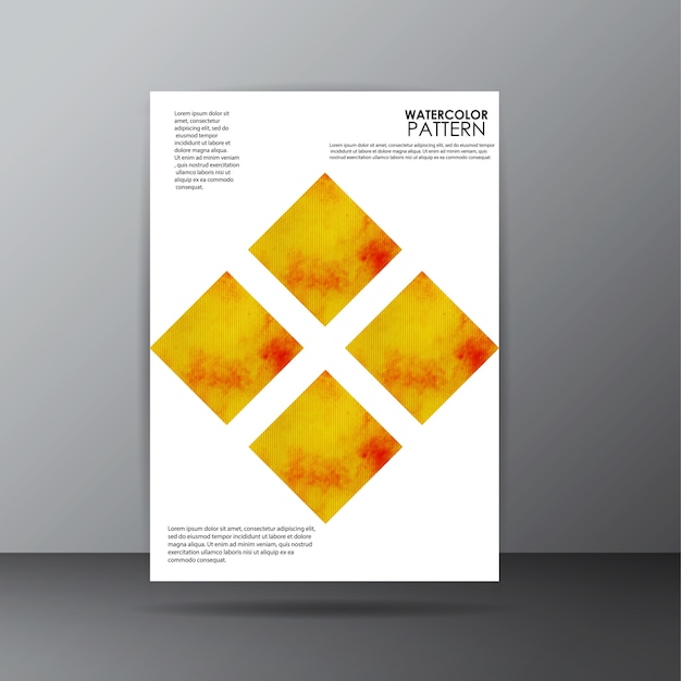 watercolor pattern cover page design