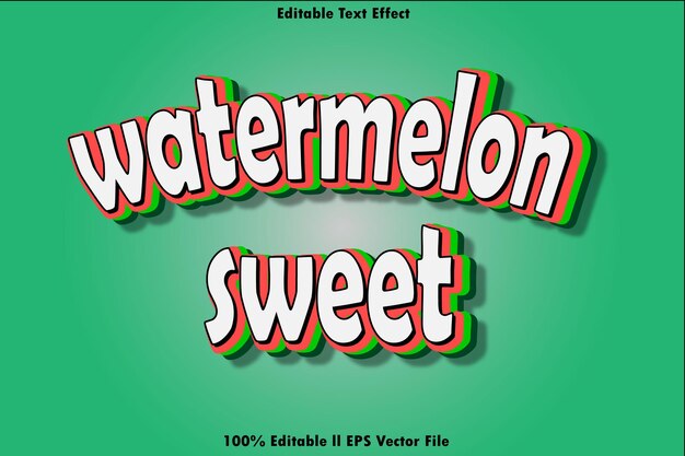 Watermelon Sweet Editable Text Effect