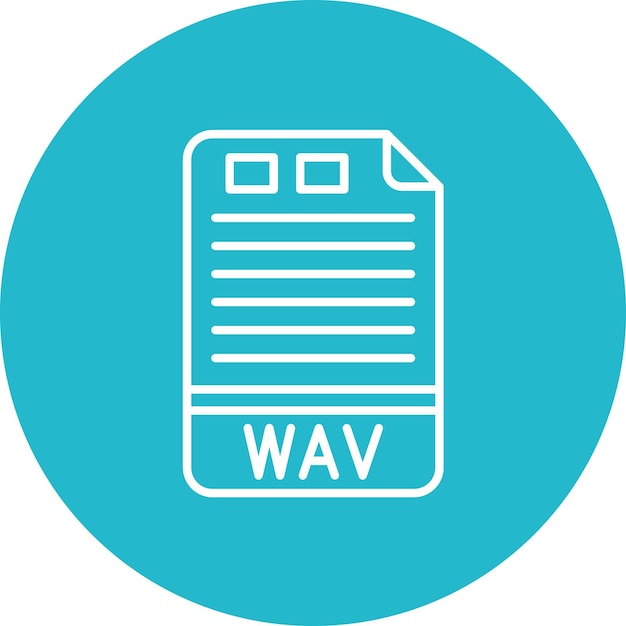WAV icon vector image Can be used for File Formats