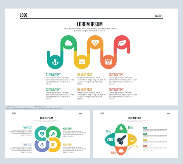 wave, elips, rotation, sphere, set presentation slide and powerpoint template