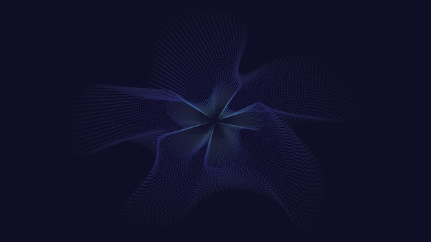 Wave flower gradient background