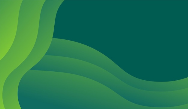 wave green gradient modern background