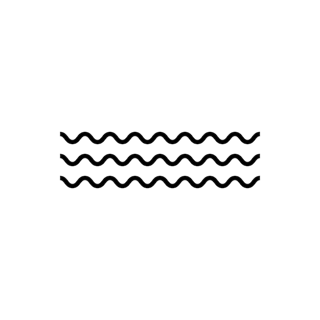 wave icon vector design outline style