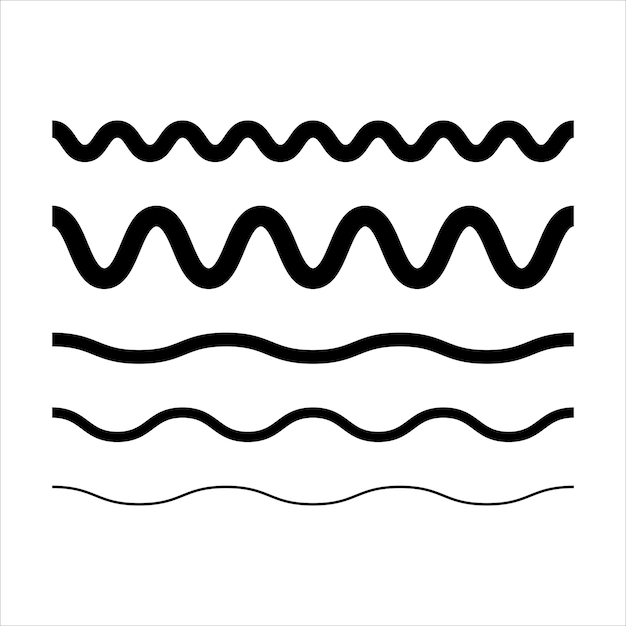 Wave line abstract zigzag curves seamless pattern texture design element illustration for background graphic