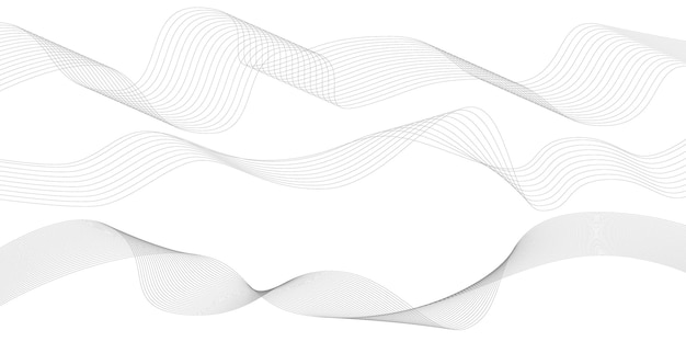 Wave line art Curved smooth design