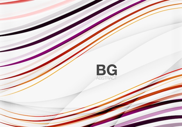 Wave lines abstract background Vector template background for workflow layout diagram number options or web design