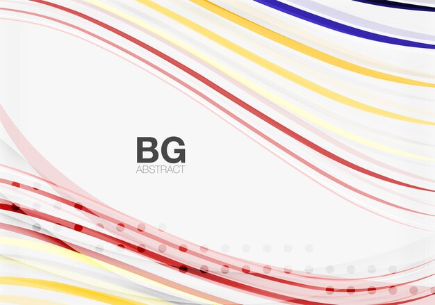 Wave lines abstract background Vector template background for workflow layout diagram number options or web design