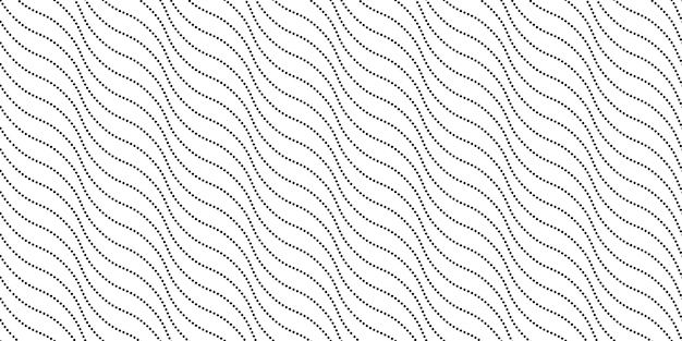 wave lines seamless pattern undulate stripes repeating background black and white diagonal wavy