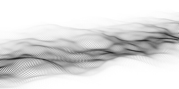 Wave of particles Abstract background with a dynamic wave Vector illustration