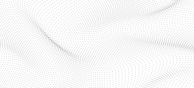 Wave of particles surface of wave dots