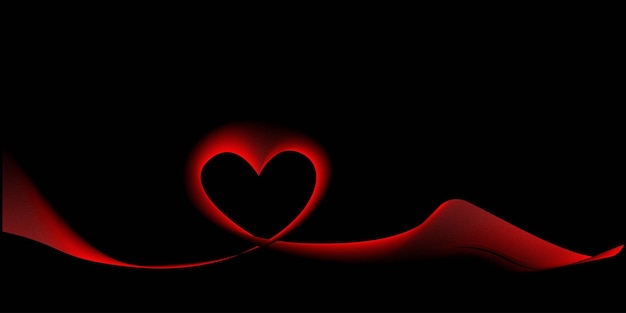 Wave red colors gradient black background copy space vector