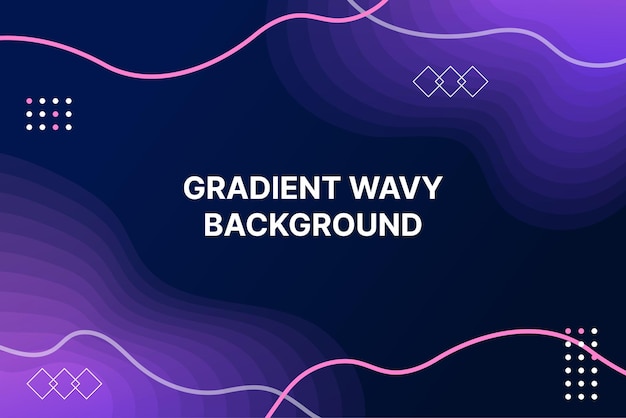 Wave Shape Gradient Background