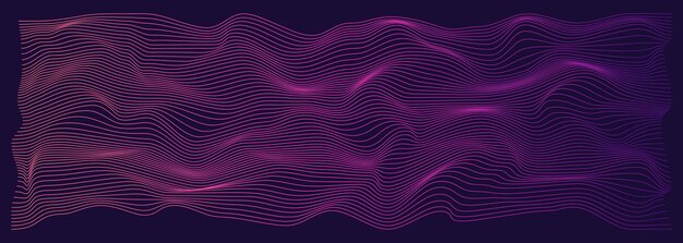 Wave swirl with undulating curves resembling sound frequencies