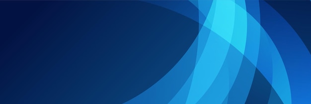 Wave Tech Transparant Blue Abstract Memphis Geometric Wide Banner Design Background