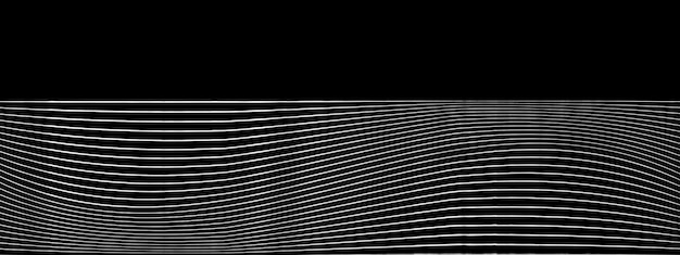 waved stripes pattern white winding lines on black background sea ocean mountain or hills undulate