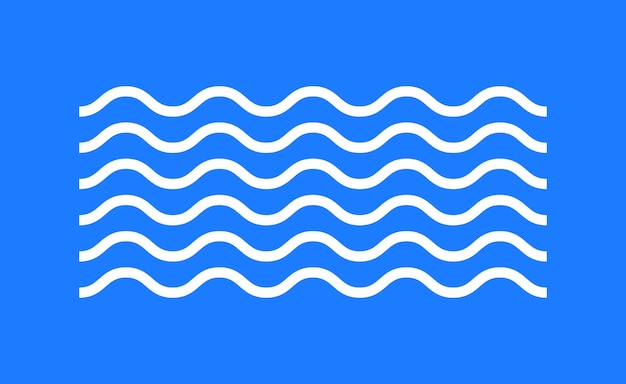 Waves icon wave sign editable stroke vector illustration