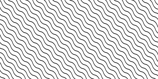 Waves seamless curvy pattern Simple wavy line seamless pattern background