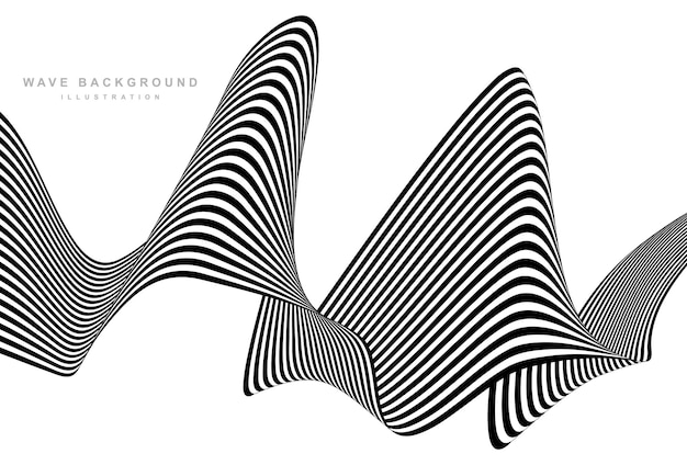 Wavy abstract background design vector