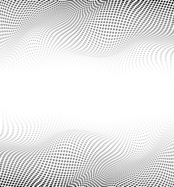 wavy dot grid optical illusion with white space