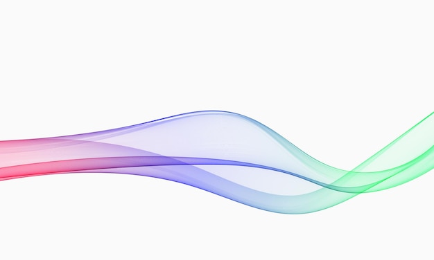 Wavy flow of twisted lines Curved transparent wave abstract design element