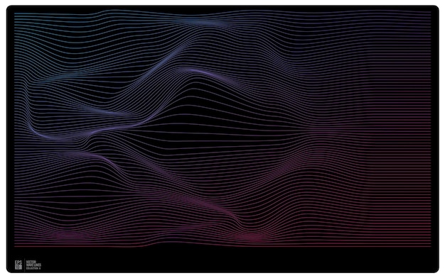 Wavy gradient vector lines