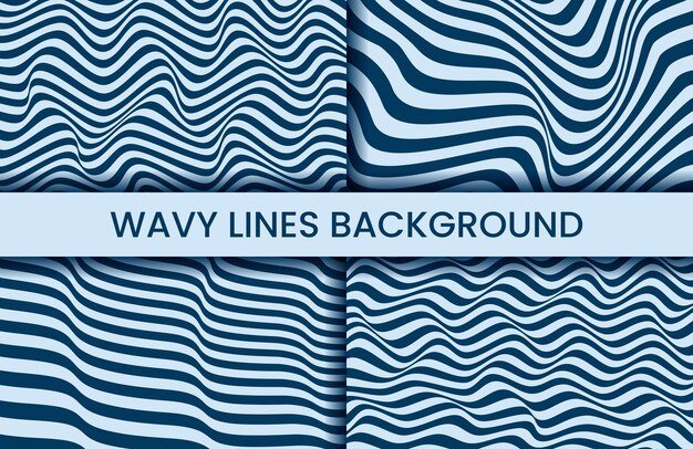 Wavy Lines Abstract Background