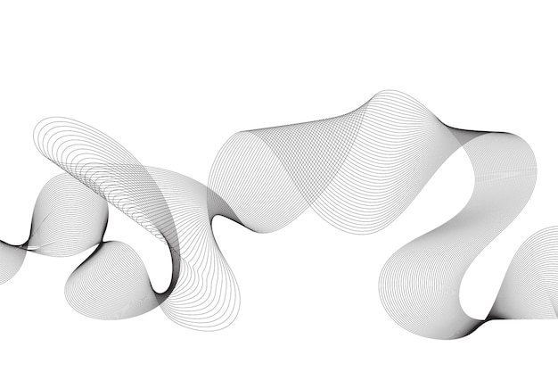 wavy lines background with grey smooth element swoosh speed wave modern stream background