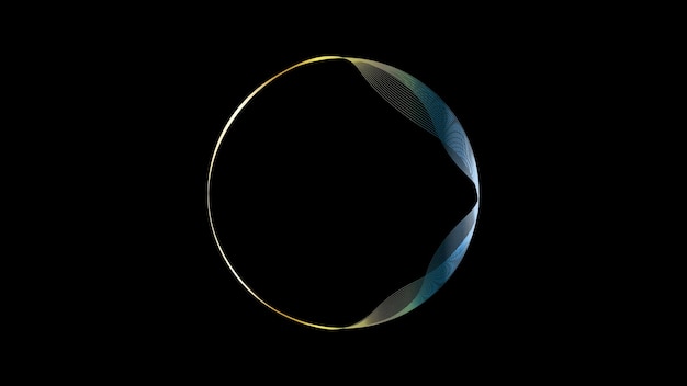 Wavy Lines Circular Frame