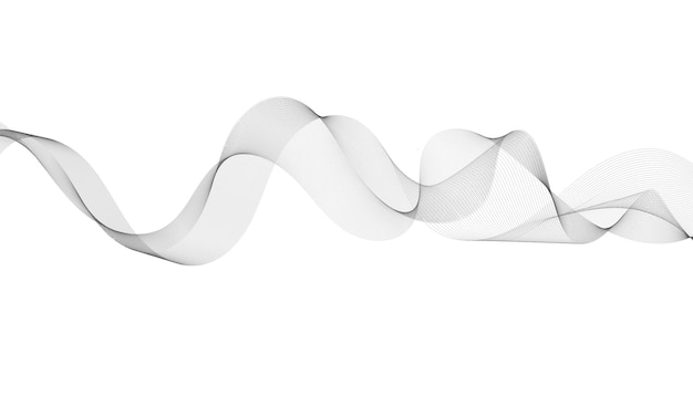 Wavy lines vector illustration Design elements Waves background