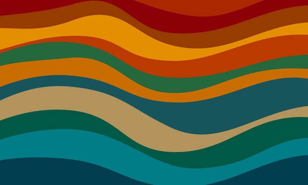wavy pattern vintage colorful background design