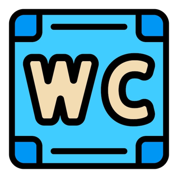 wc board icon outline wc board vector icon color flat isolated