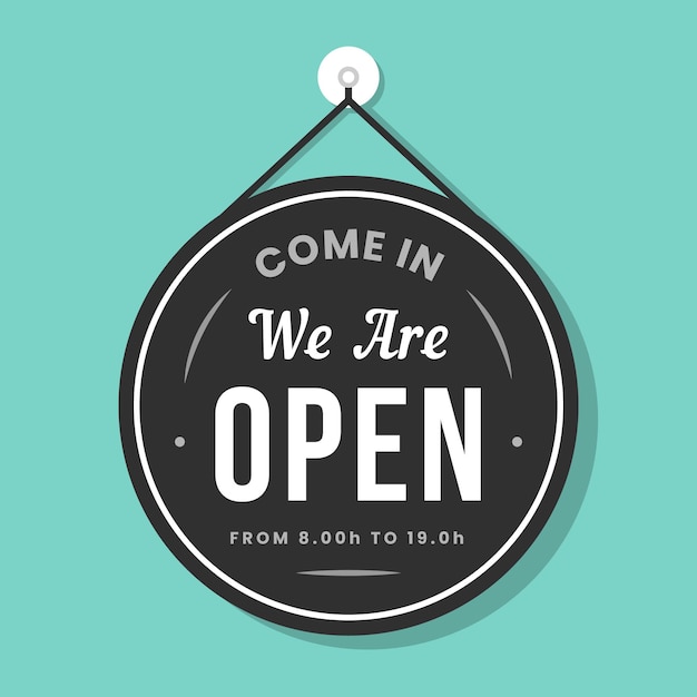 we are open sign concept