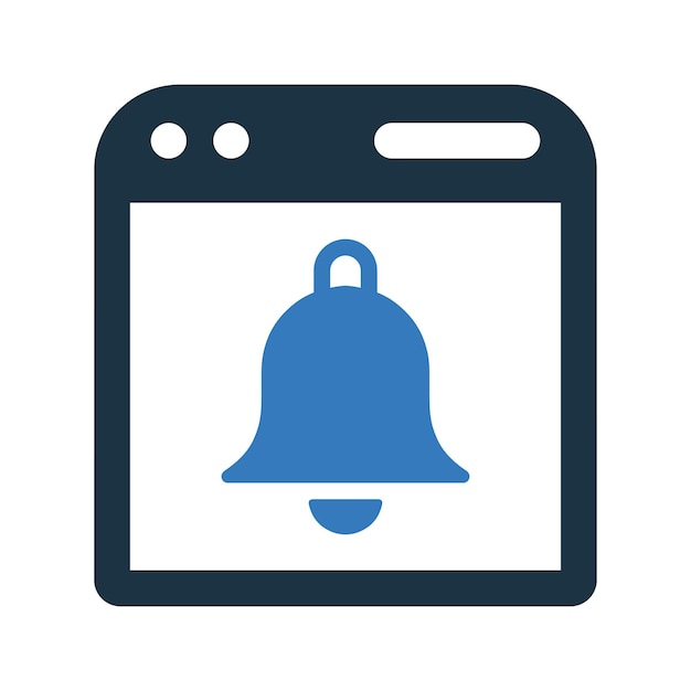 web alert notify icon simple editable vector illustration