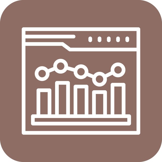 web analytics vector icon illustration of marketing iconset