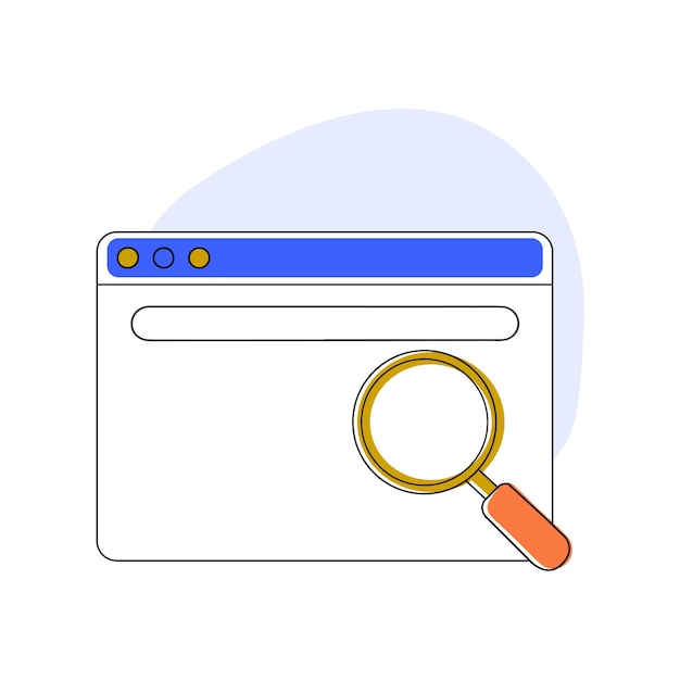 web browser search icon modern minimalist design for uiux applications