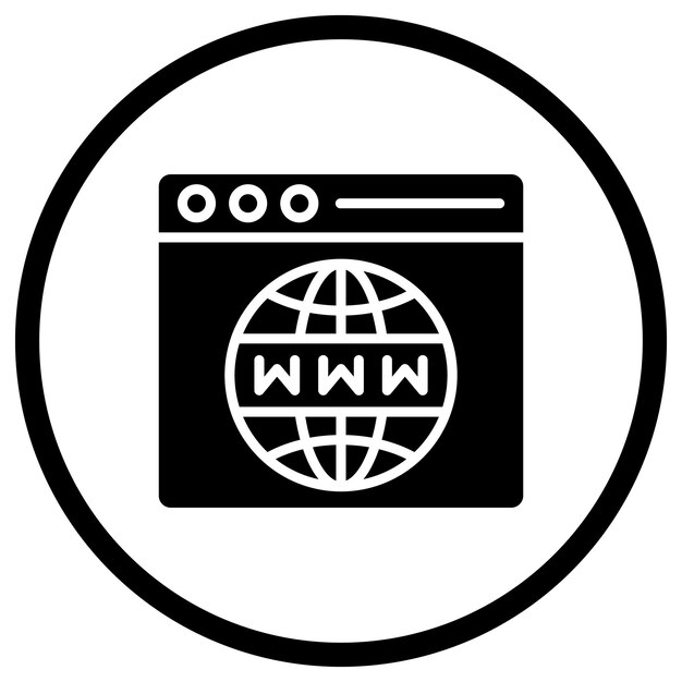 web browser vector icon design illustration