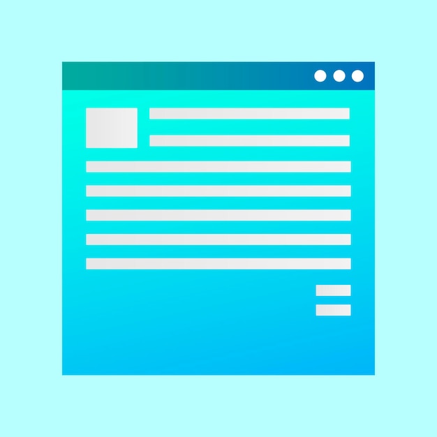Web browser window Template of website interface