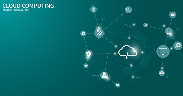 Web cloud technology business abstract background modern cloud computing technology