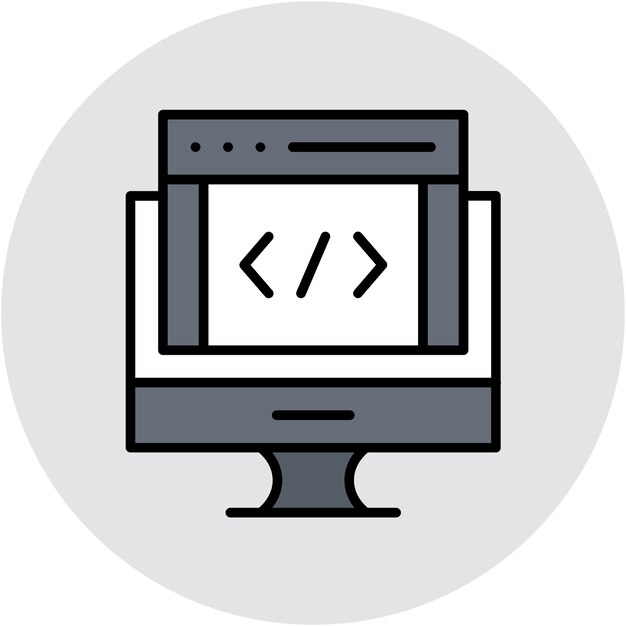 web coding vector illustration style