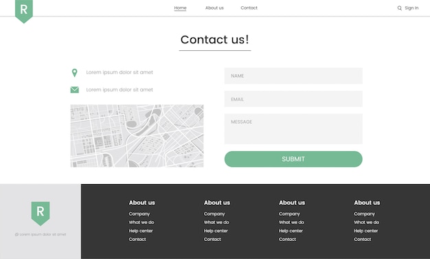 Web design için web sitesi öğeleri vektörü