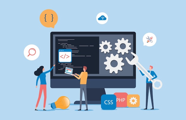 web design team working concept
