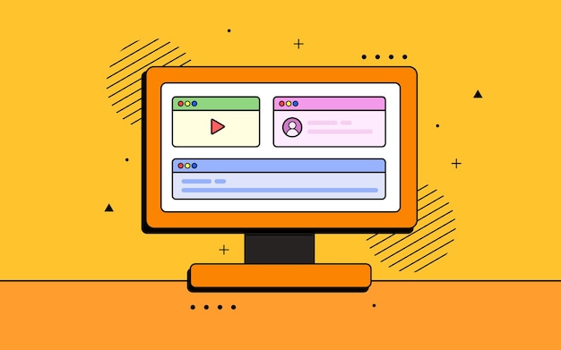 Web Desktop Illustration